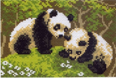 "Panda" Printed Cross Stitch Canvas Collection D'arts 0516