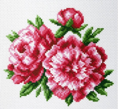 "Peons" Printed Cross Stitch Canvas Collection D'arts 1295