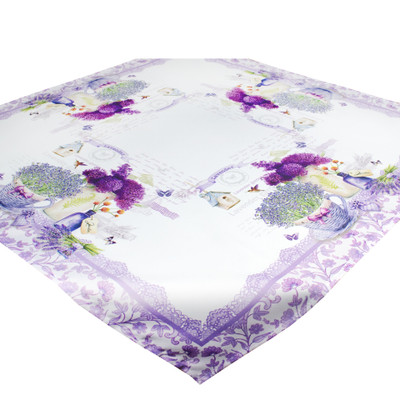 "Lilac" Printed  Vintage Table Cover  Topper 08663100