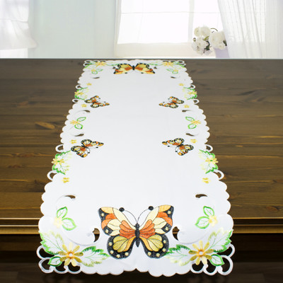 "Butterfly" Embroidered Table Runner 08634-202
