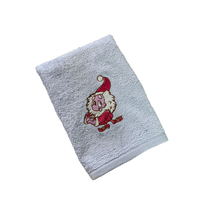 "Christmas Gnome" Gift Embroidered Hand Kitchen Towel  Veralis