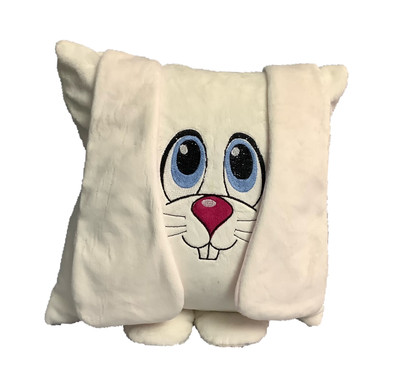 "White Bunny" Decorative Velvet Pillow Veralis