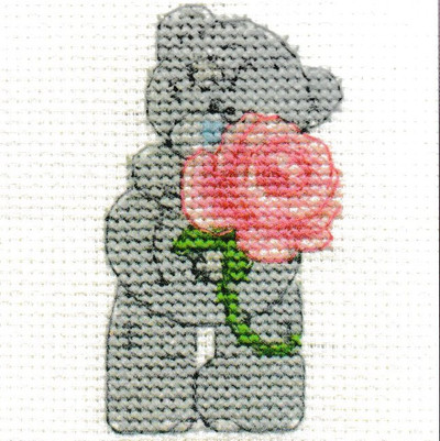 Pink Rose Cross Stitch Kit