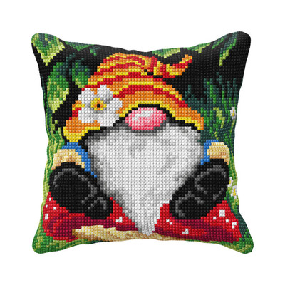 "Gnome" Front Cushion Cross stitch kit for Pillow - Orchidea 99080