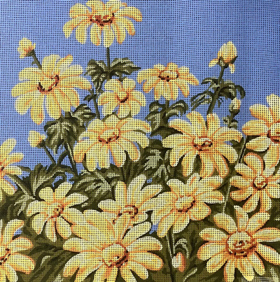 "Flowers" Printed Canvas for  Needlepoint Tapestry Gobelin  Embroidery  Gobelin L 46376