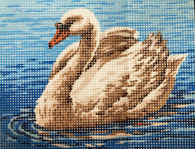 "Swan" Printed Needlepoint Tapestry  Kit  Collection D'art  3094K