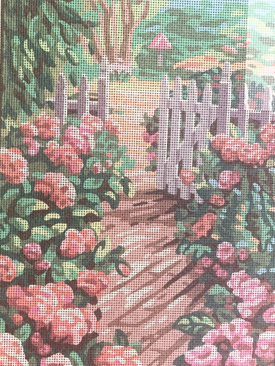 "Backyard" Printed Needlepoint Tapestry Canvas Collection D'art 10502