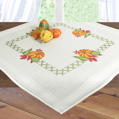 "Pumpkins" Tablecloth Kit for Embroidery Schafer 6870