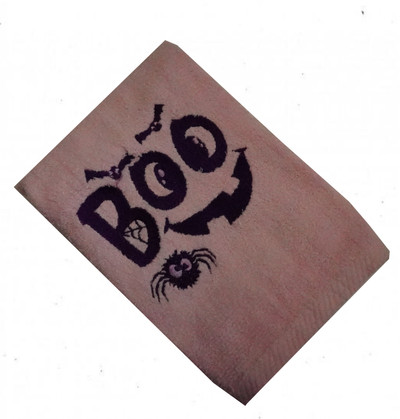 "Boo" White Towel Gift Embroidered Hand Kitchen Towel  Veralis