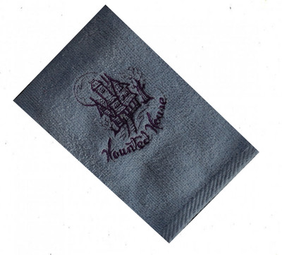 "Hounted House" Towel Gift Embroidered Hand Kitchen Towel  Veralis