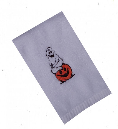 "Gost and Punkin" Towel Gift Embroidered Hand Kitchen Towel  Veralis