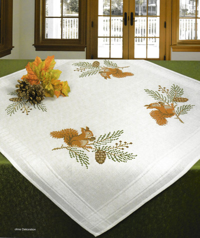 "Squirrel" Tablecloth Kit for Embroidery Schafer 6886-230