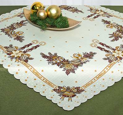  Christmas Printed Tablecloth  33.4 x 33.4" 7682-100