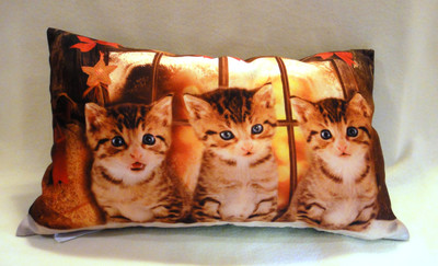 "Kittens" Chistmas Decorative Pillow 