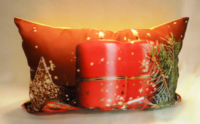 "Candles" Chistmas Decorative Pillow 