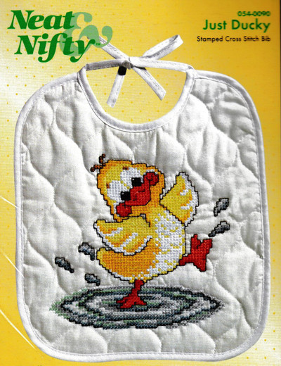 "Just Ducky" Stamped Cross Stitch Bib Kit