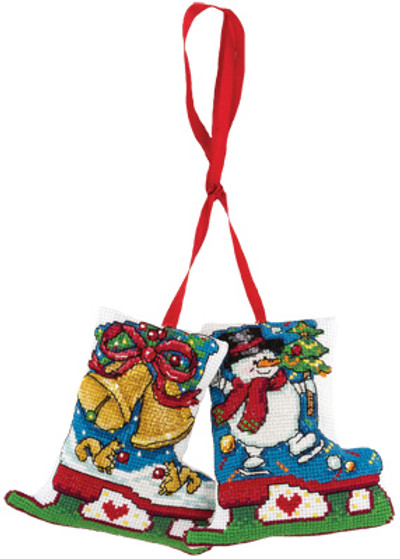 Christmas decoration "Skates" Unprinted Kit for Embroidery IG-1518