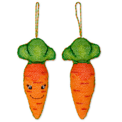 "Carrot" Toy Decoration, Unprinted Kit for Embroidery IG-1368