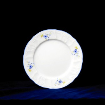 Plate dessert 7.5in/19 cm, Carlsbad porcelain, BERNADOTTE Forget-me-not-flower