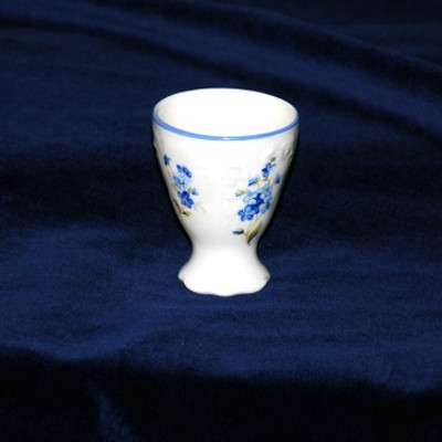 Egg cup, Carlsbad porcelain, BERNADOTTE Forget-me-not-flower Bone China Porcelain