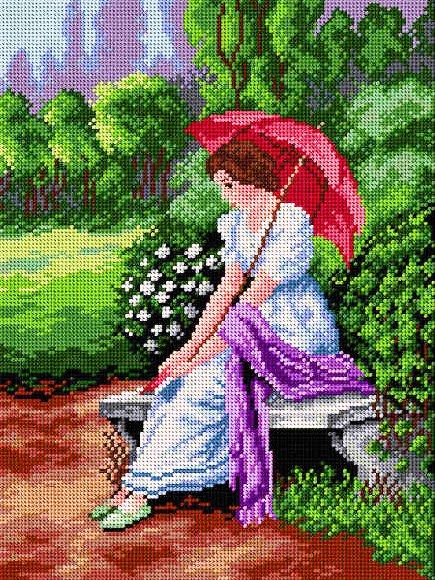 Spring is coming Printed Canvas for Cross Stitch Tapestry Gobelin  Embroidery Orchidea 2579H