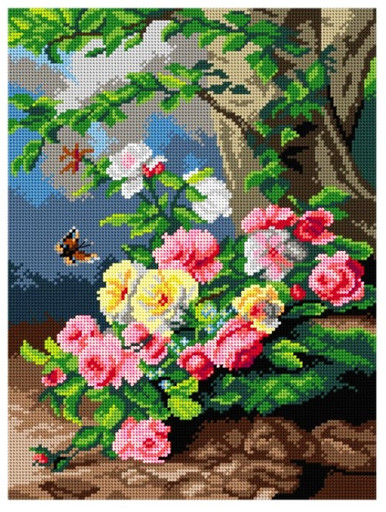 My Friend Printed Canvas for Cross Stitch Tapestry Gobelin Embroidery  Orchidea 3342F