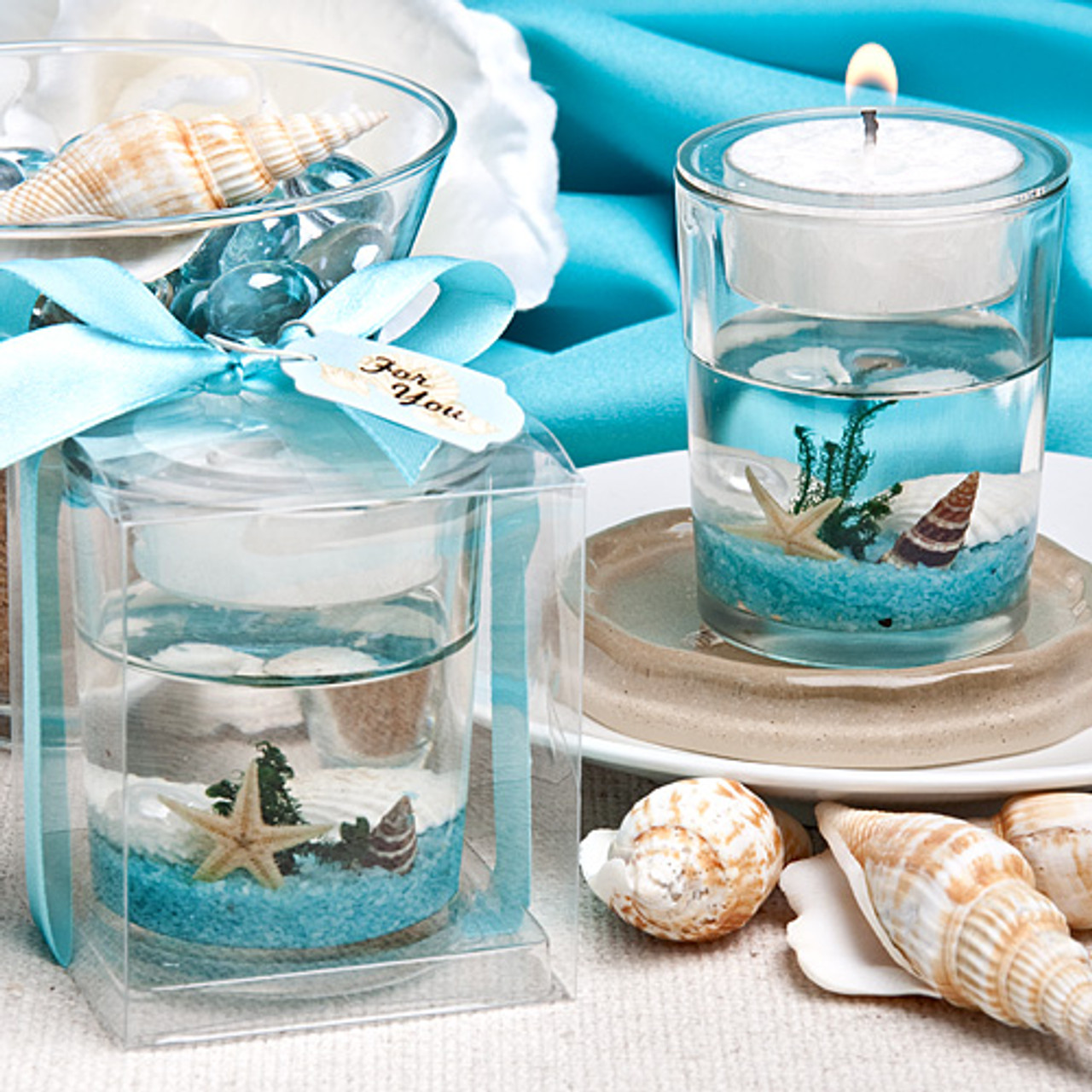 Beach Scene Candle Favor  Stunning Beach Themed Candle Decor