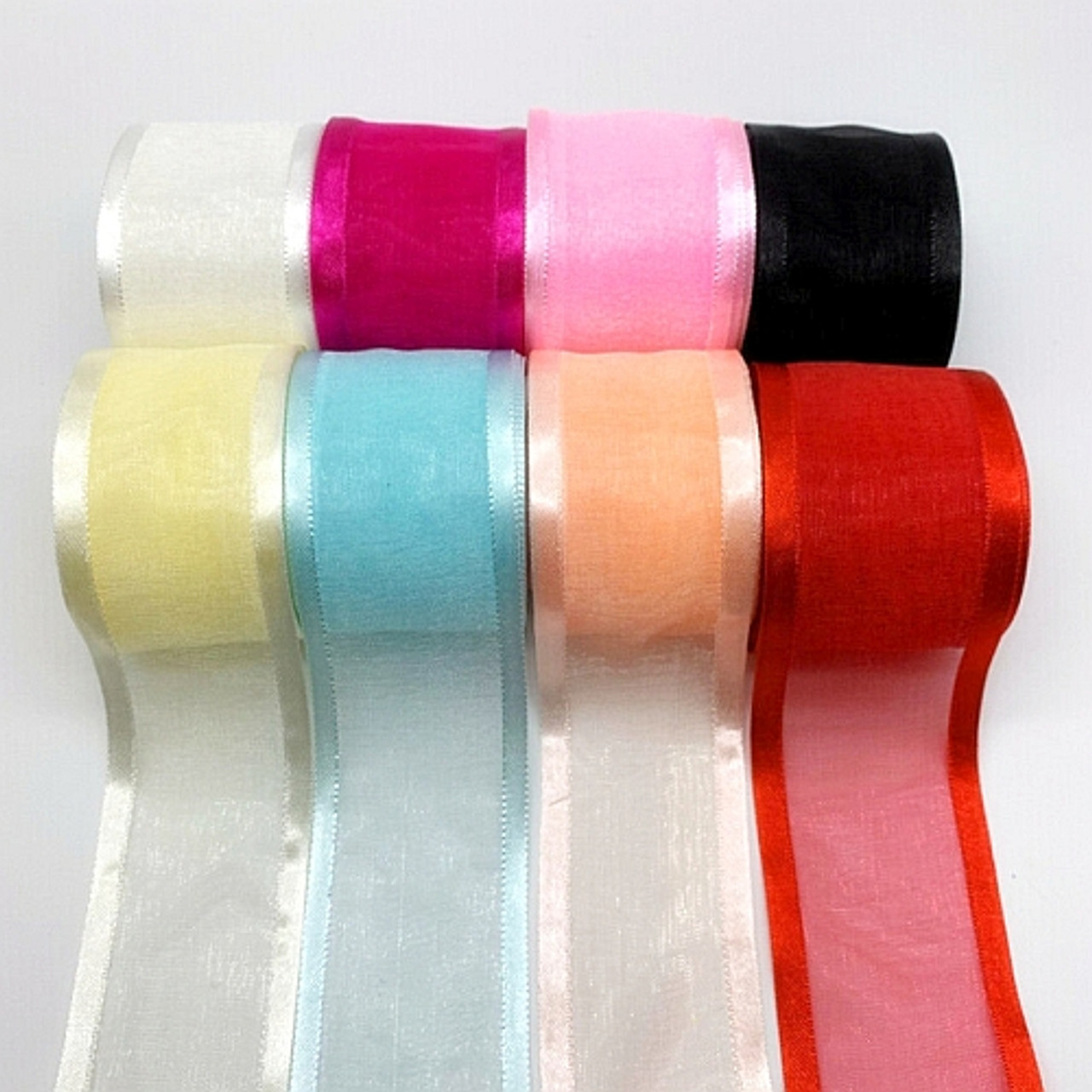 Star in Circle Satin Ribbon for Bows Gift Wrapping DIY Craft Projects - 1  - 3 Yards