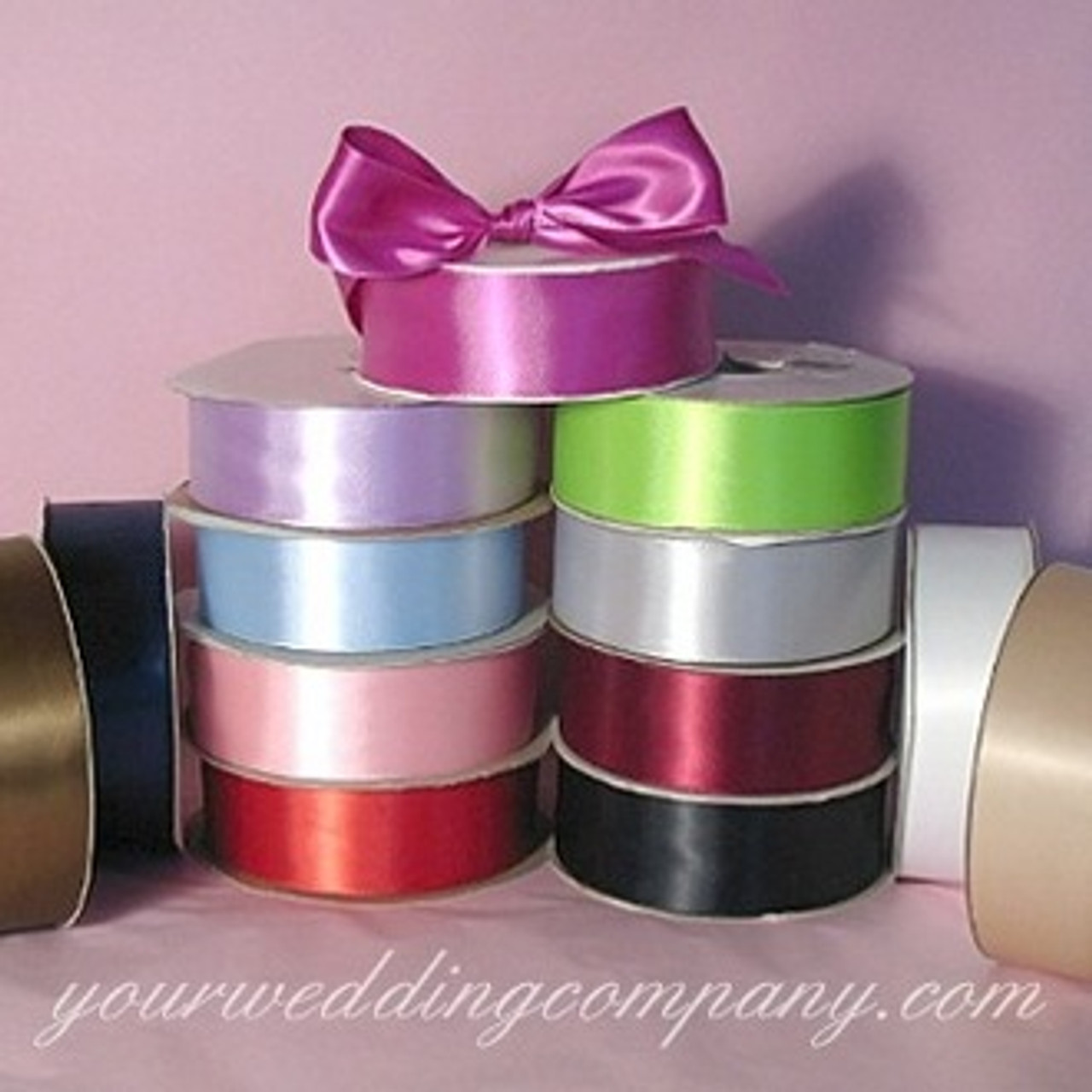 1 Inch Hot Red Satin Ribbon for Gifts Wrapping Double Faced Satin Ribbon  for