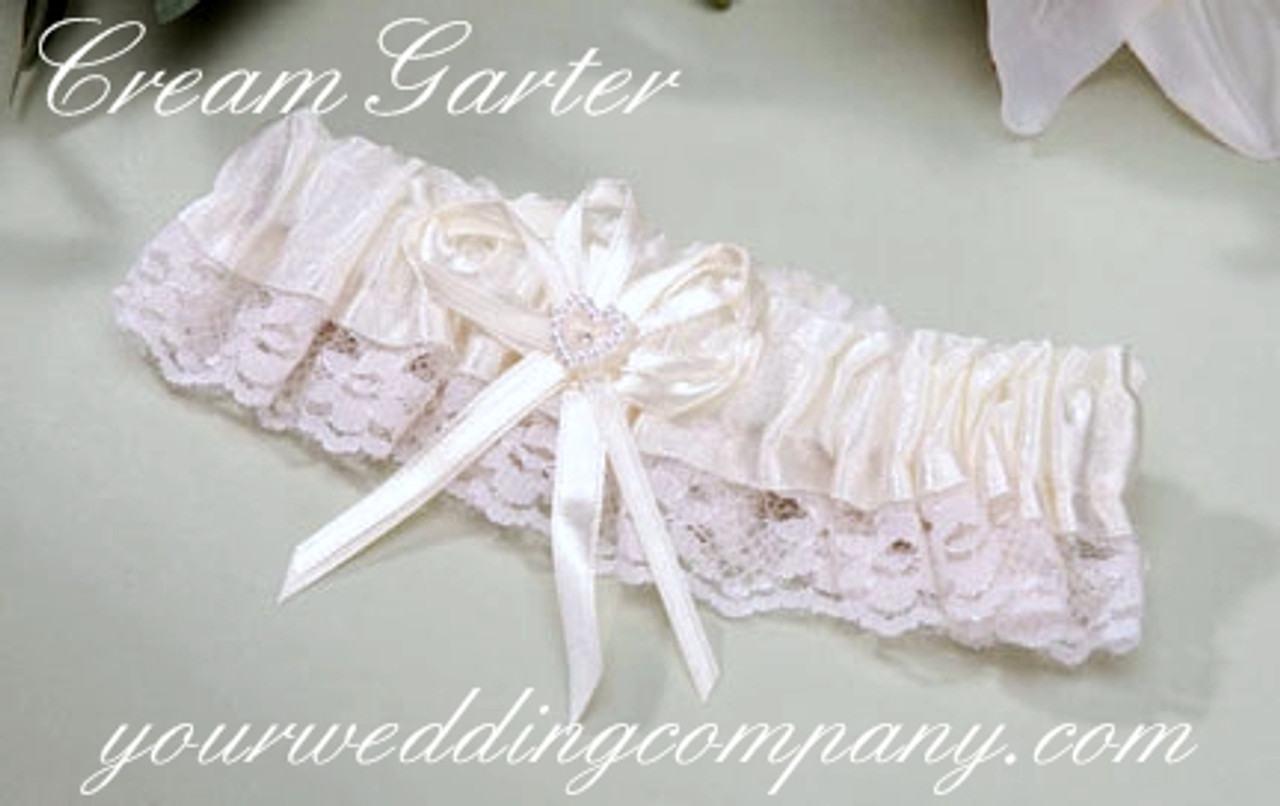 Satin & Lace Wedding Garters  Something Blue Garter Toss Accessory