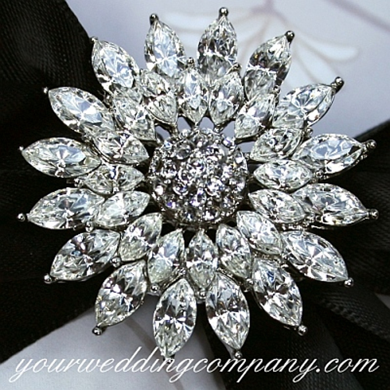 Swarovski Crystal Petite Floral Brooch