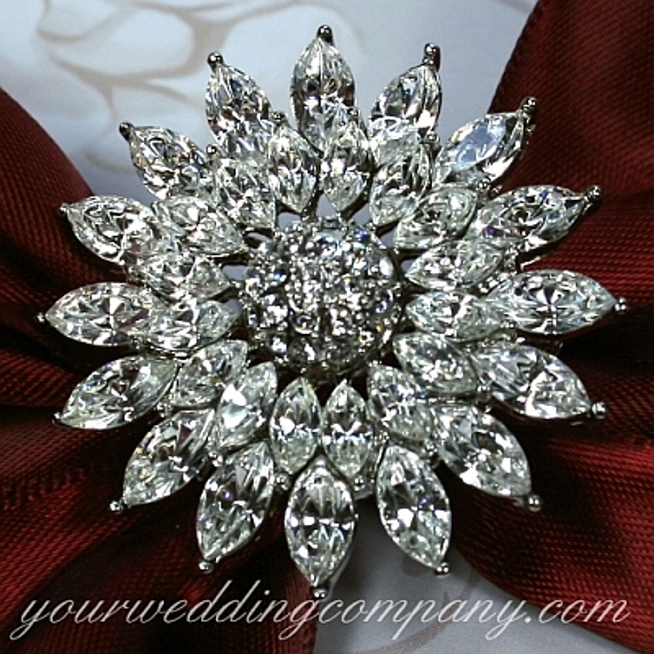 Swarovski Crystal Petite Floral Brooch | Wedding Accessory Pin