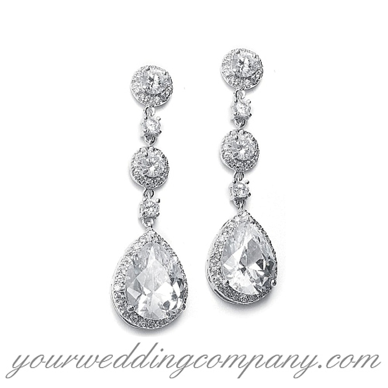 Teardrop Diamond Dangle Earrings Dainty Drop Style 14K Gold 0.92 ct-G,  (G-H/SI1-SI2) – Glitz Design