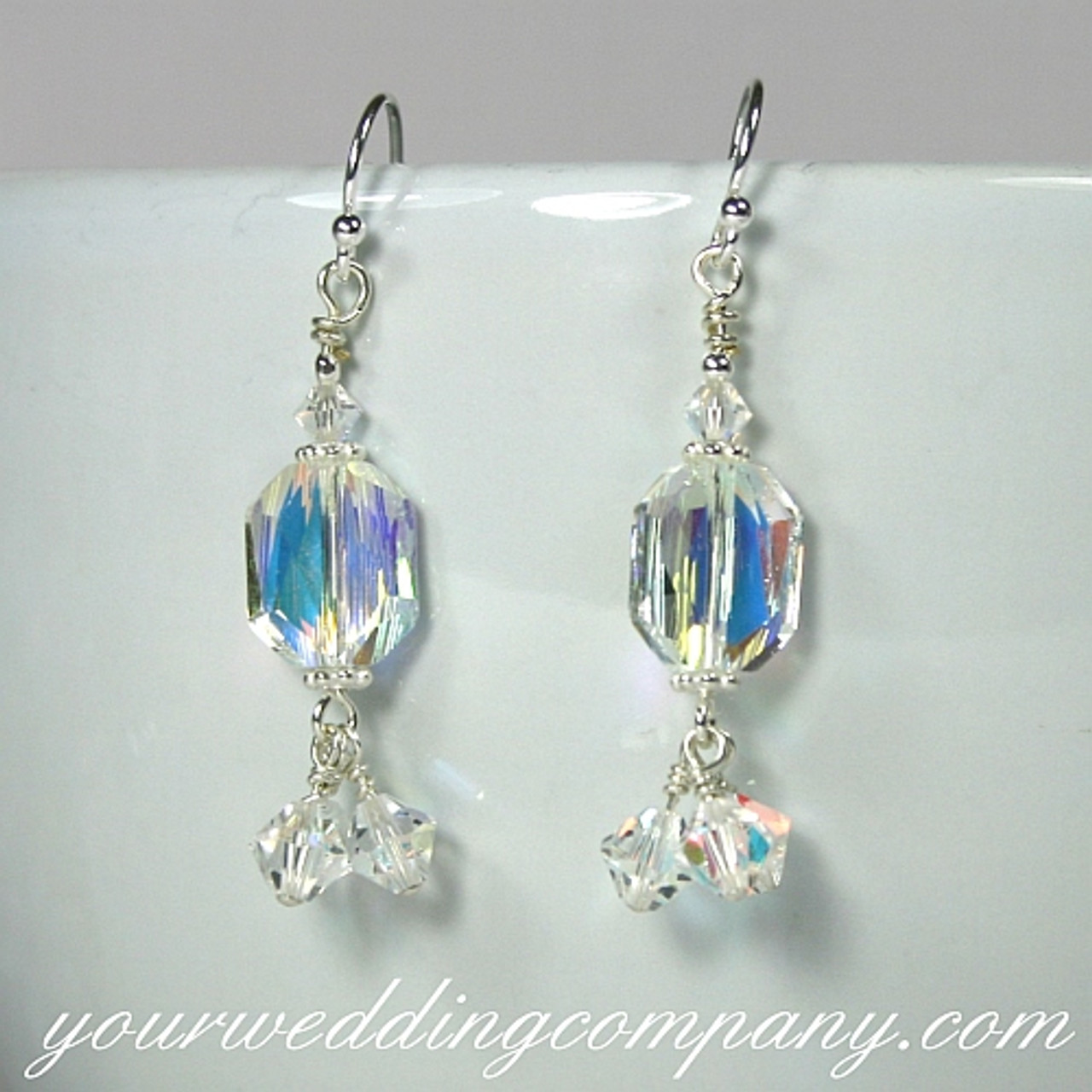 Swarovski Graphic Crystal Dangle Earrings, Bridal Jewelry