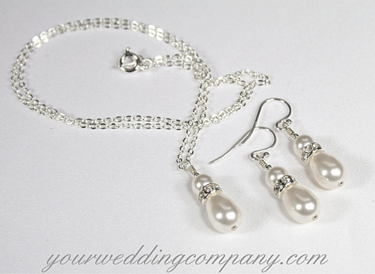 7.0-7.5mm Freshwater Pearl Necklace & Earrings - Pure Pearls