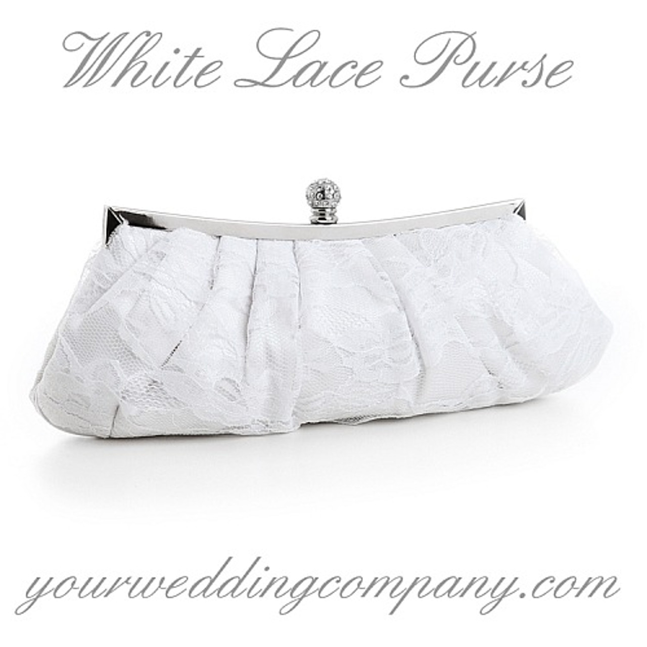 white clutch purse wedding