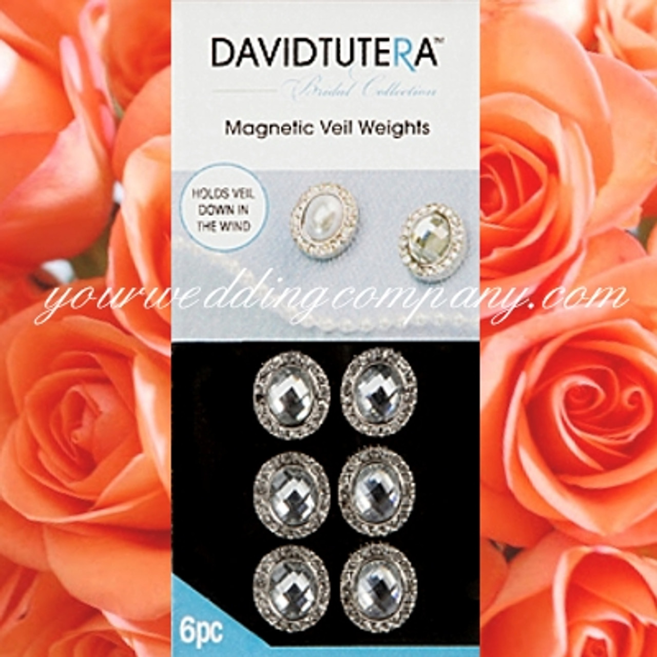 Veil Weights - Rhinestone Oval