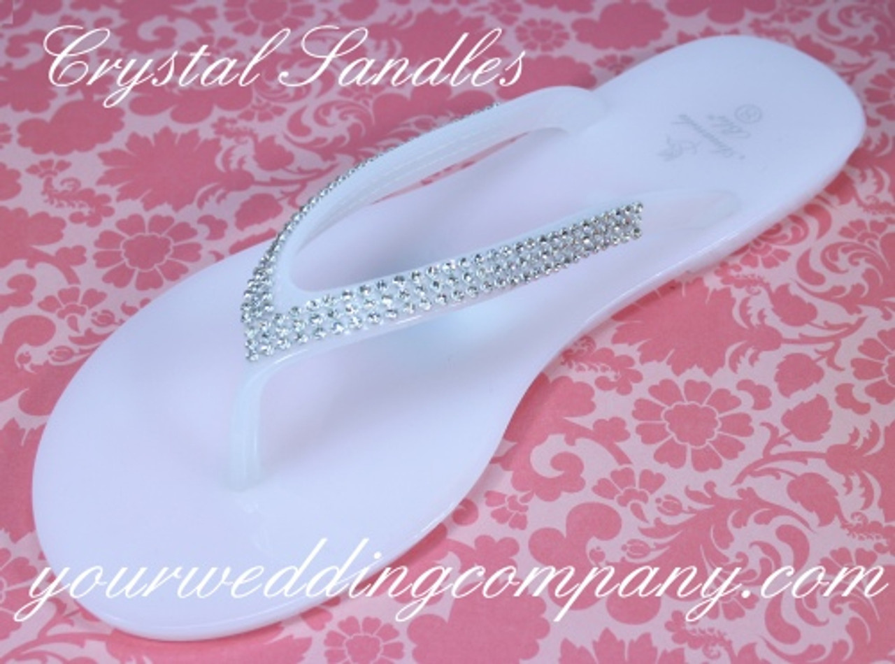 Crystal flip flops for on sale wedding