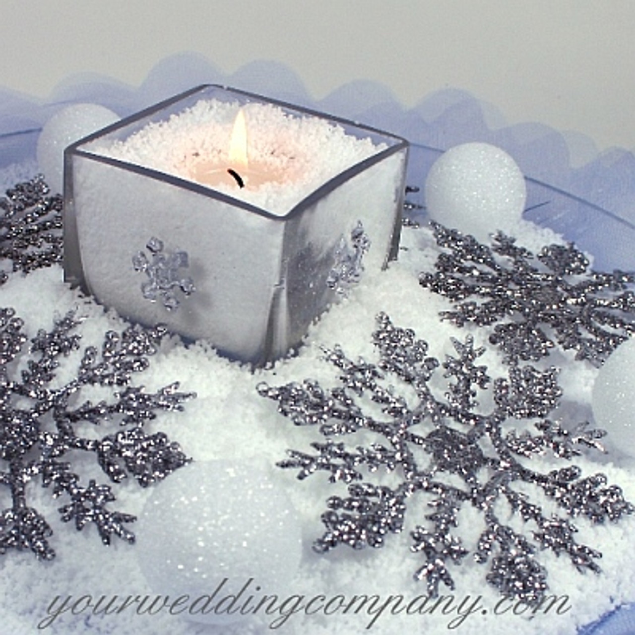 White Snowflakes Sugar Decorations Set Of 12