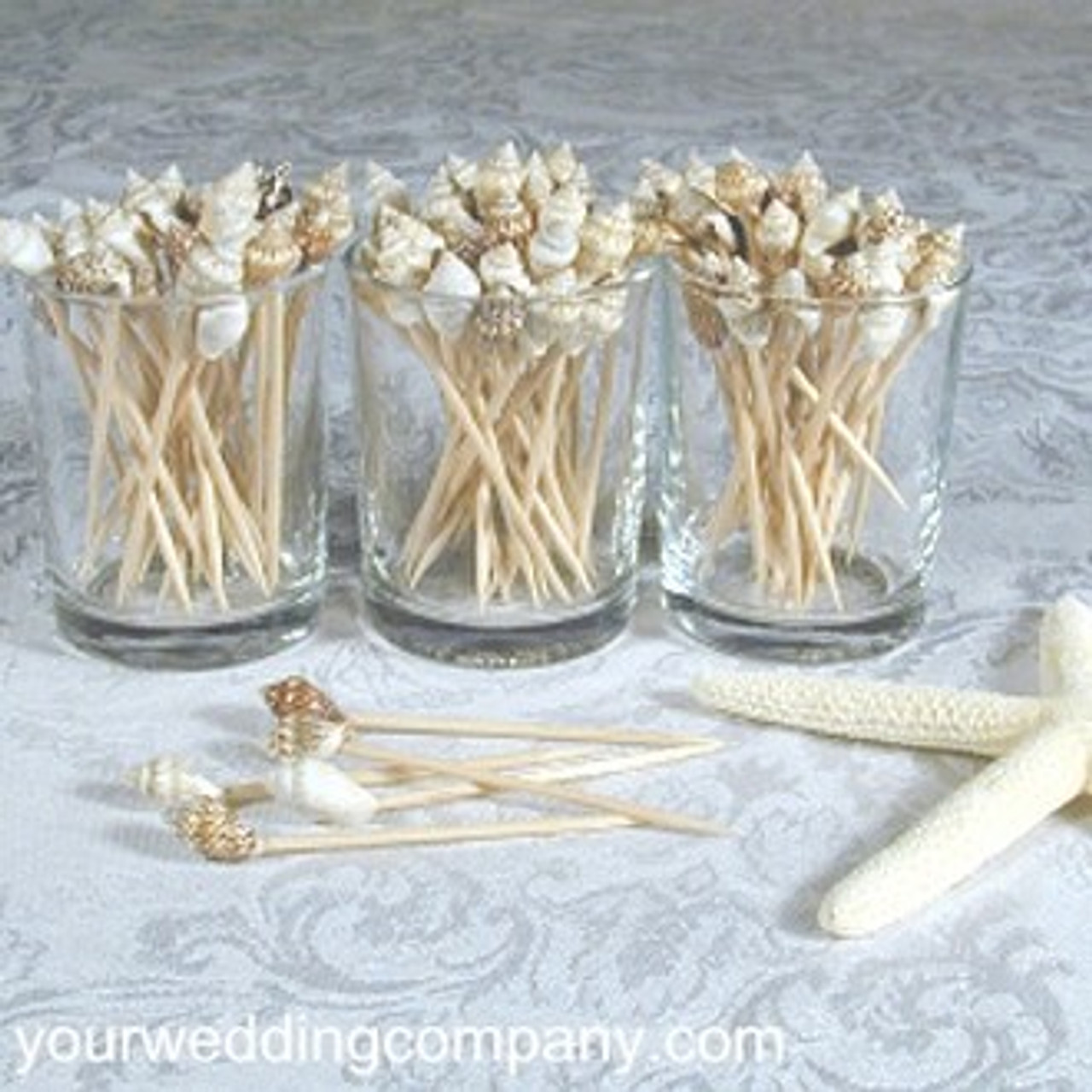 Seashell Party Toothpicks Beach Party Picks Novelty Toothpicks