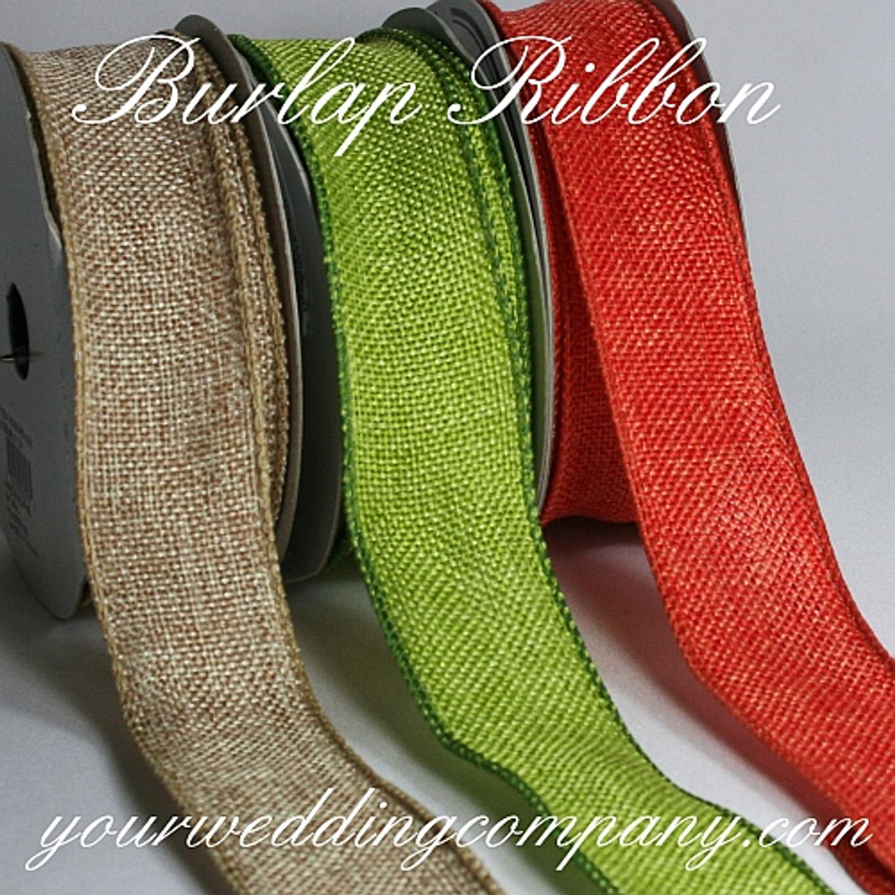 Wired Faux Burlap Ribbon (15 colors)