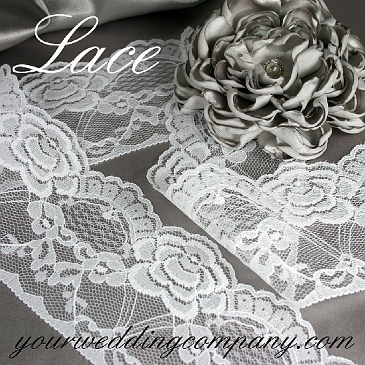 wide white lace