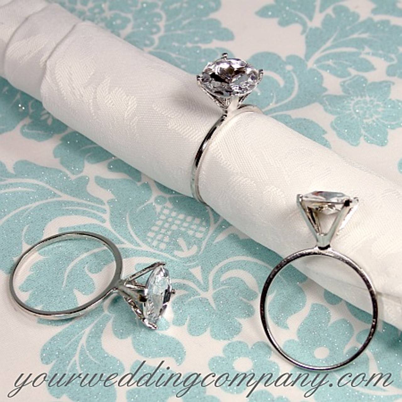 Diamond Ring Napkin Holders Wedding Favor Rings Decoration