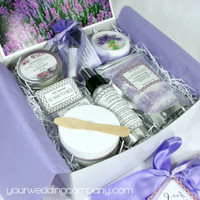 Lavender Spa Gift Set, Time to Relax Gift Box, Relaxation Spa Gift Basket, Care Package for Women, Birthday Present, Mom, Self Care Package