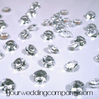 Acrylic Crystal Diamond Confetti - 4 Carats - CLEAR DIAMANTE TABLE GEMS