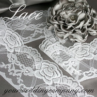 White Scalloped Lace - Wedding Decoration