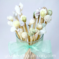 Beach Shell Swizzle Sticks - Beach Themed Wedding Decoration