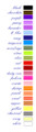 Tulle Roll Color Chart