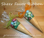 Cone Favor Bags Tied With Sheer Favor Ribbon