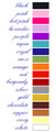 Organza Wedding Favor Bags - Color Chart